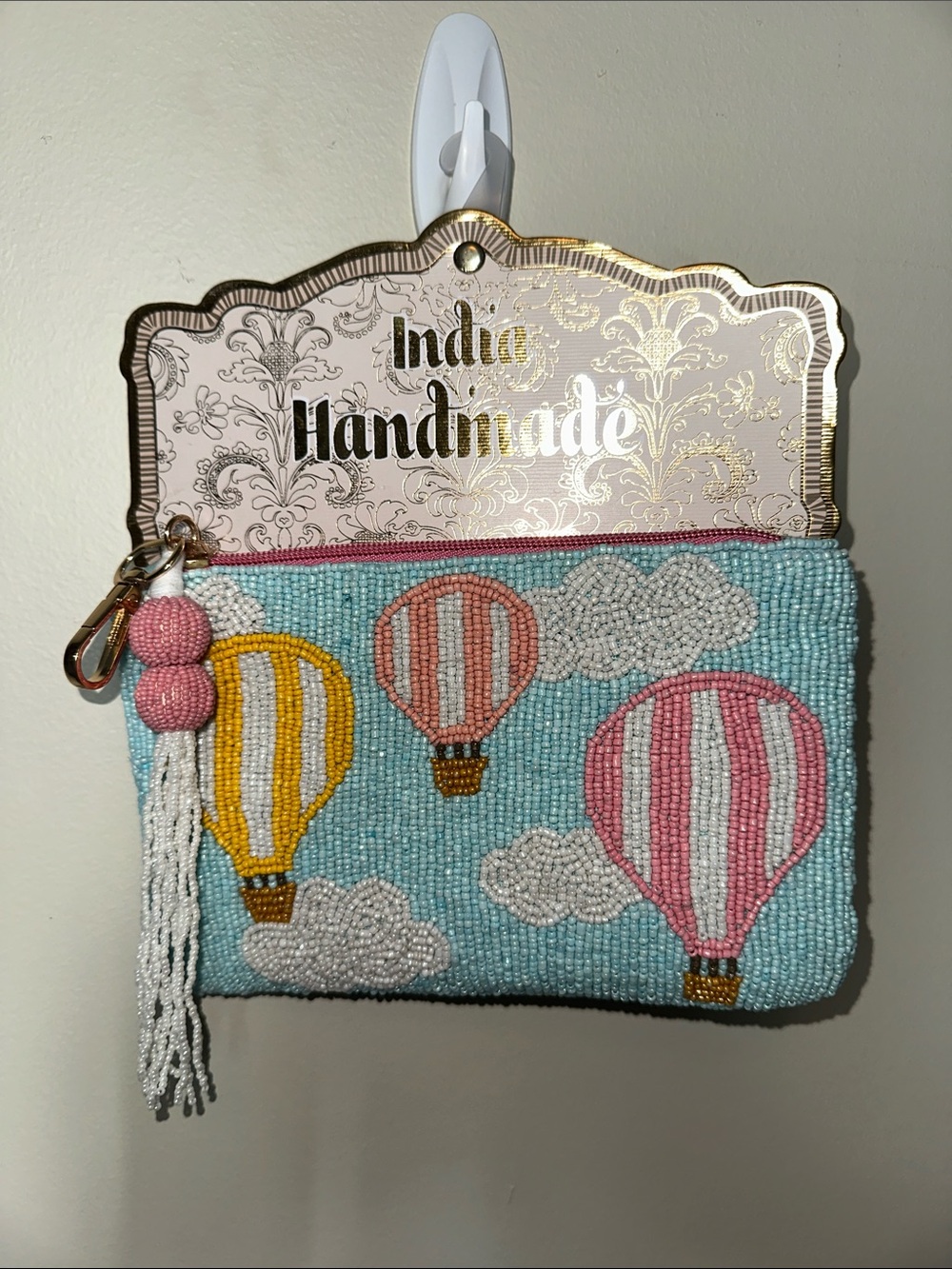 NWT Viral Beaded Hot Air Balloon Travel Pouch